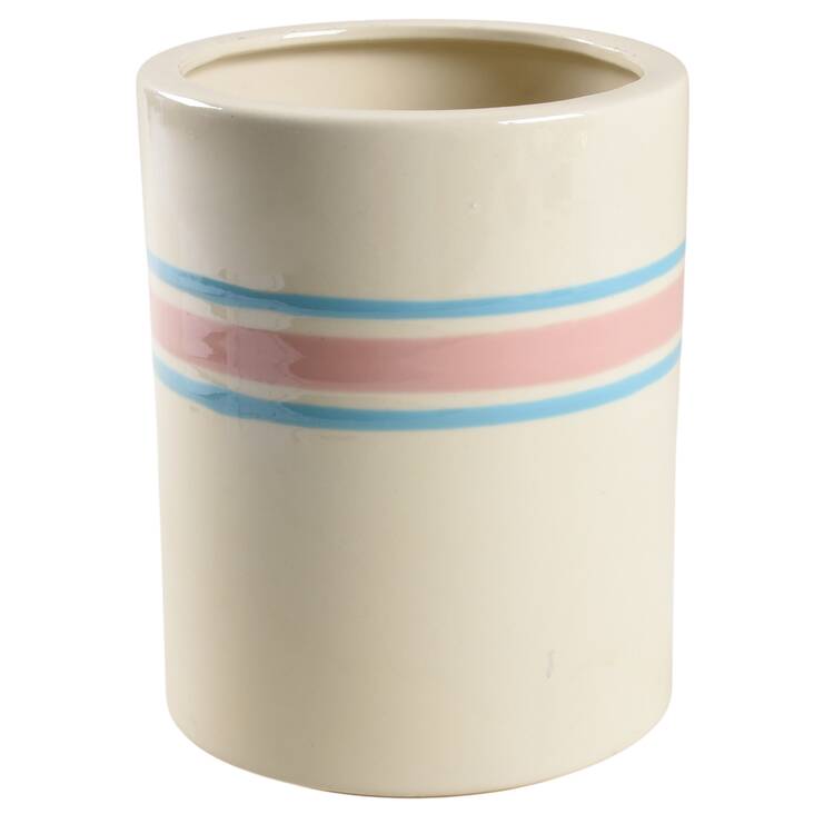 Pink & Blue Stripes Medium Canister No Lid