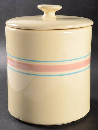 Pink & Blue Stripes Medium Canister & Lid