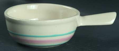 Pink & Blue Stripes Individual Open Soup