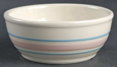 Pink & Blue Stripes Coupe Cereal Bowl