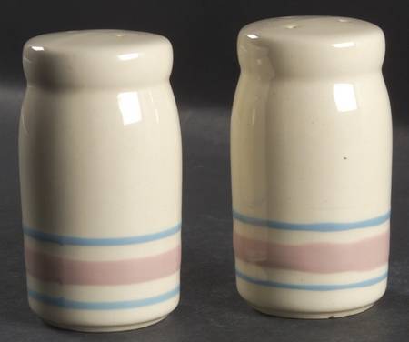 Pink & Blue Stripes Salt & Pepper Set