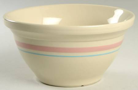 Pink & Blue Stripes 8" Mixing Bowl