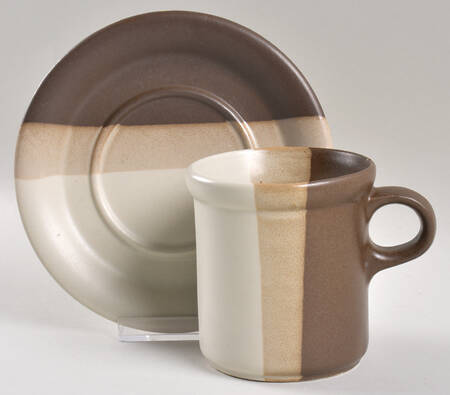 Sandstone Flat Cup & Saucer Set