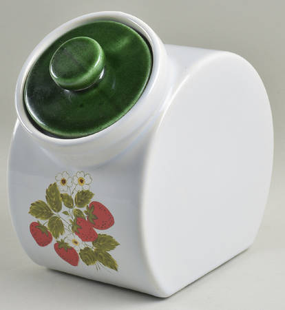 Strawberry Country Candy Canister & Lid
