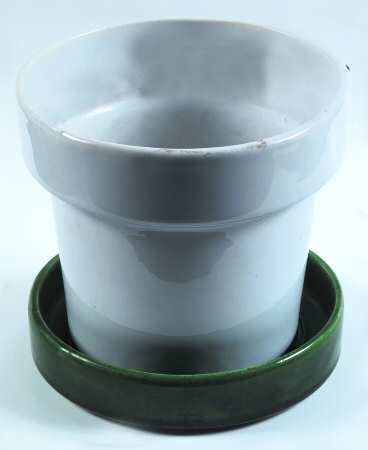 Strawberry Country 6" Flower Pot & Underplate