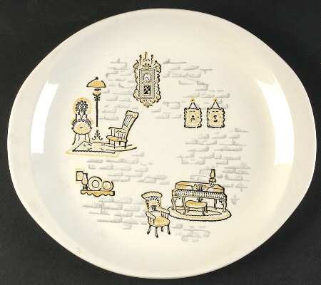 Gay Nineties Handled Cake Plate