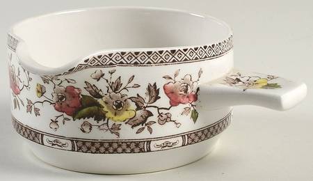 Jacobean Brown Multicolor Gravy Boat