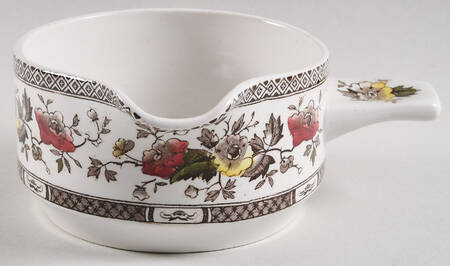 Jacobean Brown Multicolor Gravy Boat