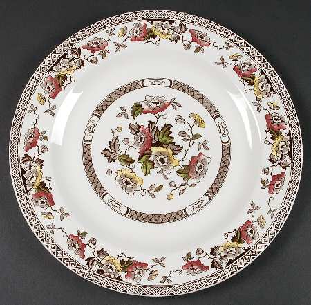Jacobean Brown Multicolor 12" Chop Plate (Round Platter)