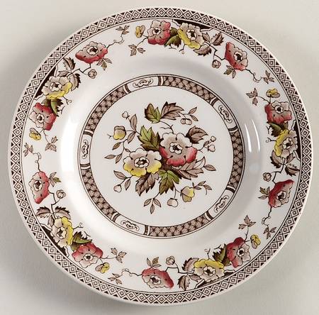 Jacobean Brown Multicolor Bread & Butter Plate