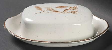 Wild Oats Stonehenge Square Covered Butter by W R Midwinter Ltd