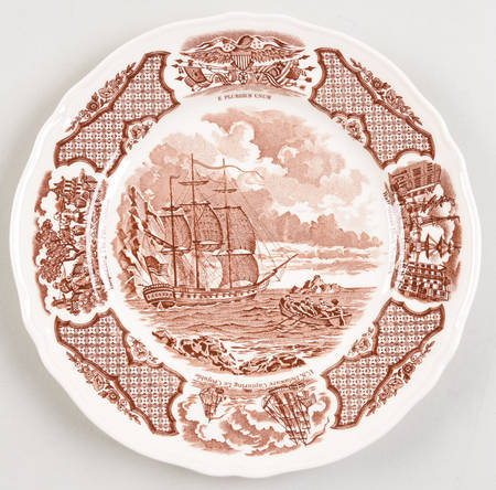 Fair Winds Brown Salad Plate