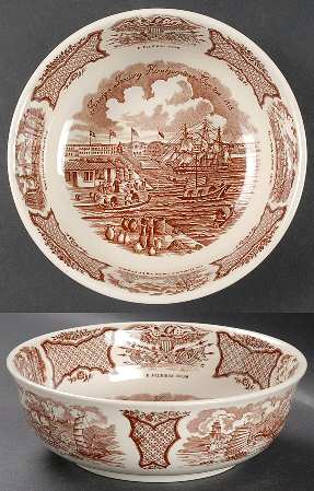 Fair Winds Brown 8" Round Vegetable Bowl