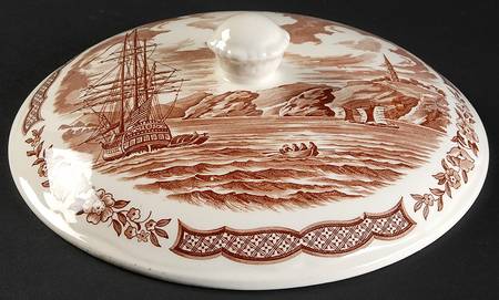 Fair Winds Brown Lid for Round Vegetable