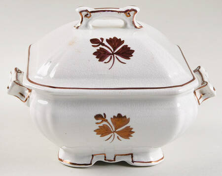 Tea Leaf Square Covered Butter