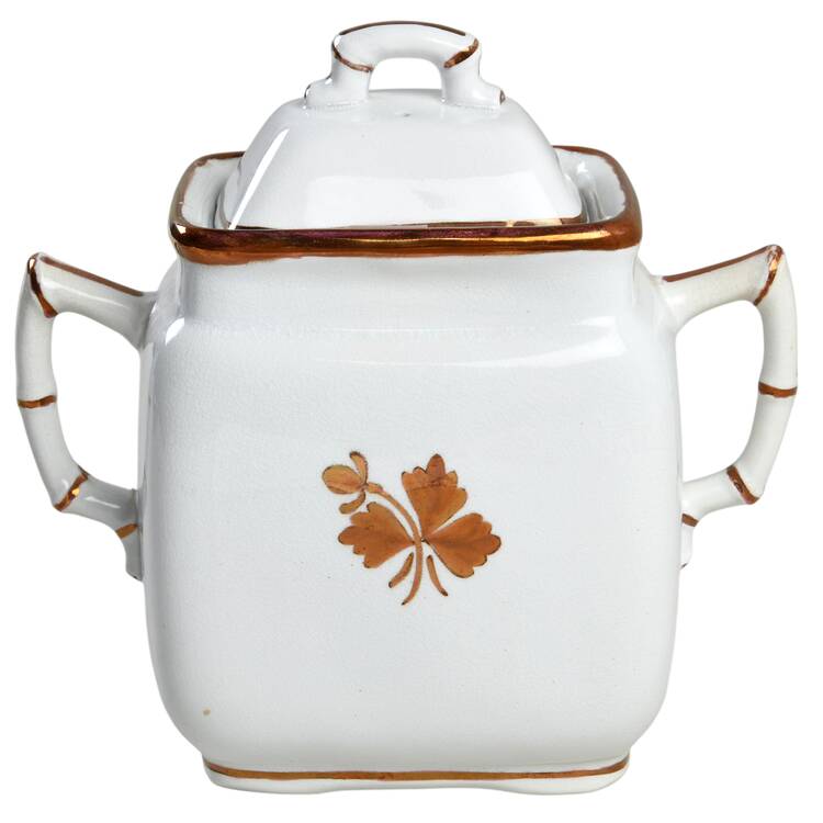 Tea Leaf Oversize Sugar Bowl & Lid