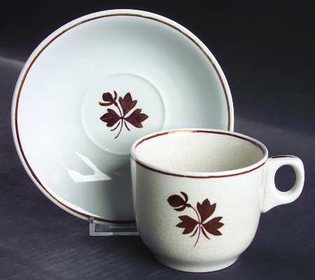 Tea Leaf Flat Cup & Saucer Set