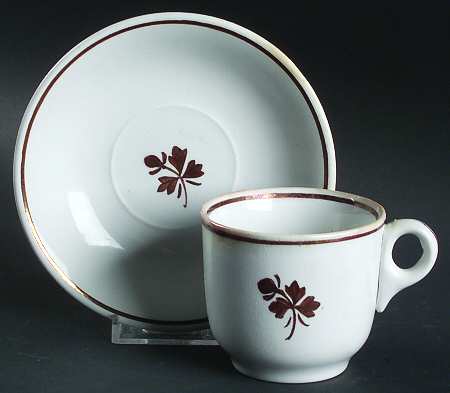 Tea Leaf Flat Cup & Saucer Set