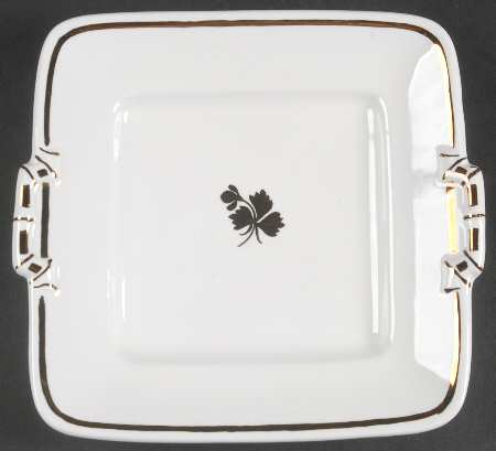 Tea Leaf Square Handled Cake Plate