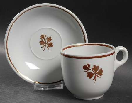 Tea Leaf Flat Cup & Saucer Set