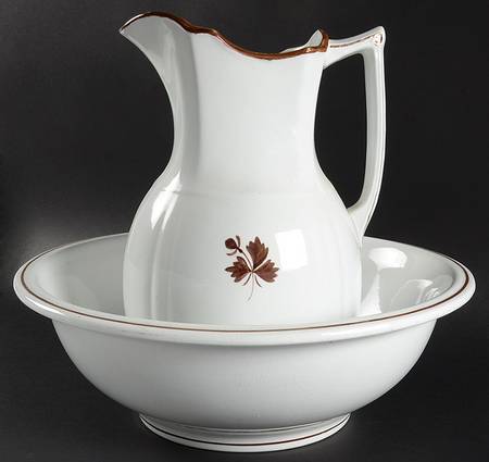 Tea Leaf Large Pitcher & Bowl Set