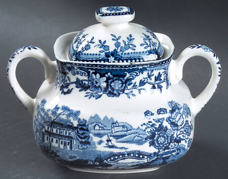 Tonquin Blue Sugar Bowl & Lid