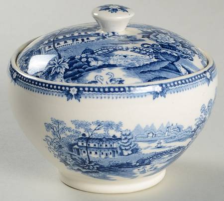 Tonquin Blue Sugar Bowl & Lid