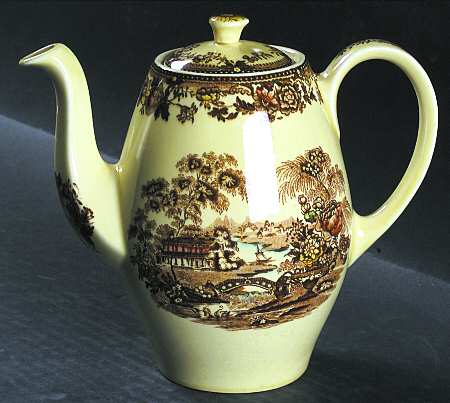 Tonquin Brown Multicolor Mini Coffee Pot & Lid