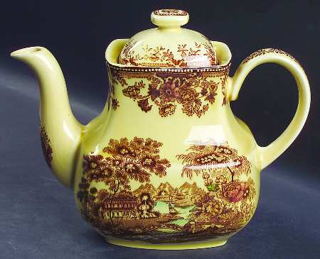 Tonquin Brown Multicolor Teapot & Lid