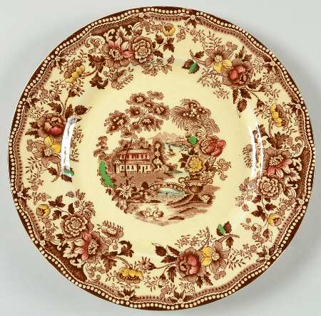 Tonquin Brown Multicolor Salad Plate