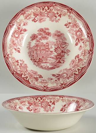 Tonquin Pink 8" Round Vegetable Bowl