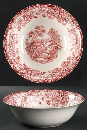 Tonquin Pink 8" Round Vegetable Bowl