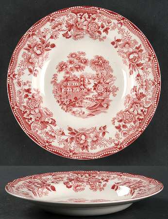 Tonquin Pink Rim Soup Bowl