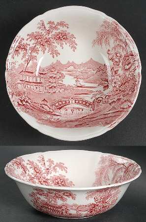 Tonquin Pink 7" Round Vegetable Bowl