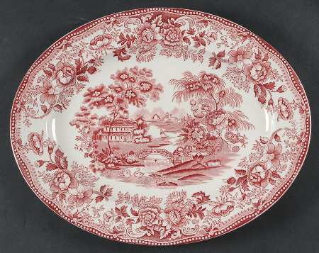 Tonquin Pink 14" Oval Serving Platter