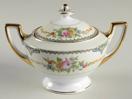 Bouquet (No Floral Center) Sugar Bowl & Lid