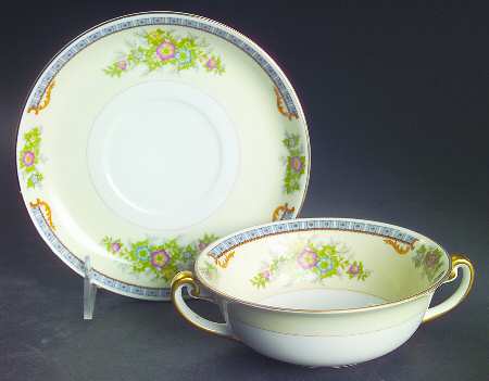 Cecil Flat Cream Soup Bowl & Saucer Set