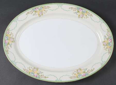Formal Garden 16" Oval Serving Platter