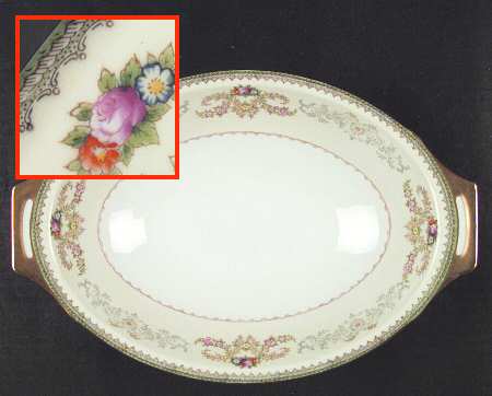 Murel Muriel (Multicolor Floral) 11" Oval Vegetable Bowl