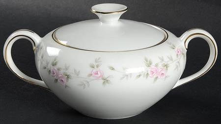 Rose Vine Sugar Bowl & Lid