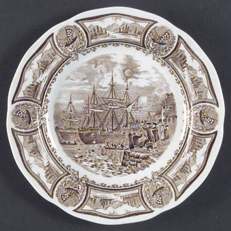 Americana Brown Dessert/Pie Plate by J & G Meakin