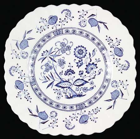 Blue Nordic Square Dessert Plate by J & G Meakin