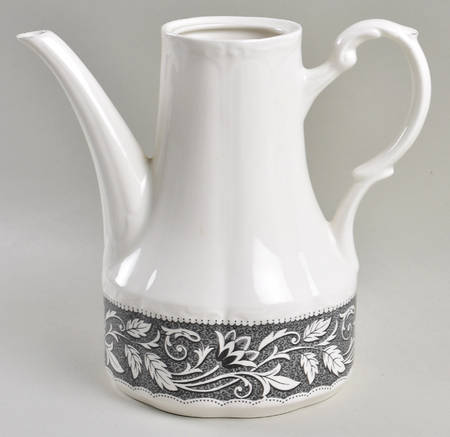 Renaissance Black White Coffee Pot No Lid by J & G Meakin