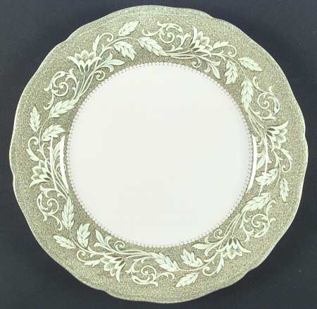 Victoria Green (Floral Rim, No Trim) by J &amp; G Meakin