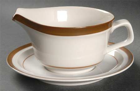 Brown Monterrey Gravy Boat & Underplate
