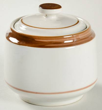 Brown Monterrey Sugar Bowl & Lid