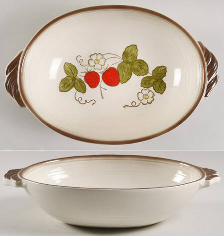 California Strawberry 11" Oval Baker