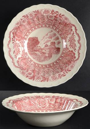 Early Days Pink 9" Round Vegetable Bowl