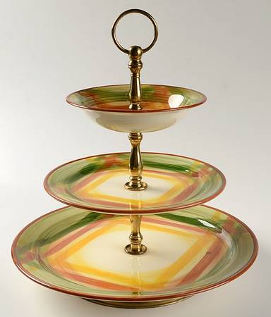 Homespun 3-Tiered Serving Tray (DP, SP, FR)