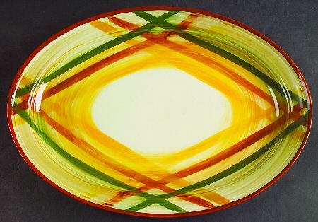 Homespun 14" Oval Serving Platter